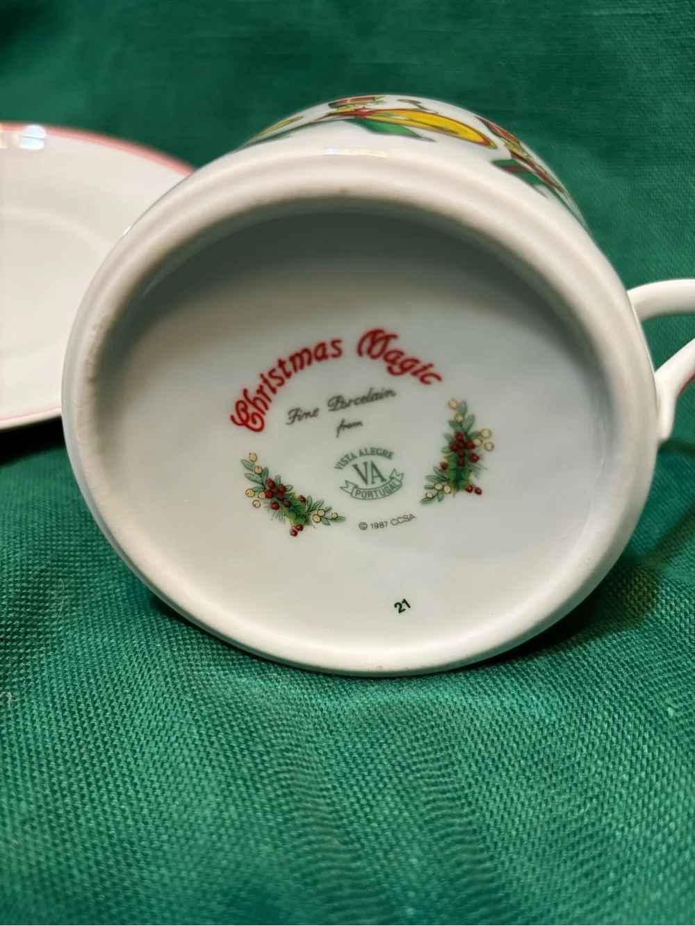 Vista Alegre Christmas Magic Toy Soldiers Band Cup and Saucer